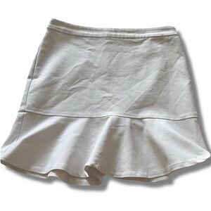 Concept Club White Ruffle Hem Skirt | Tenniscore Y2K Preppy Aesthetic XS